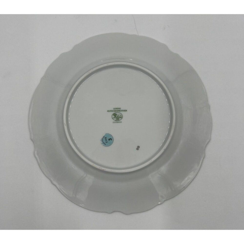 Vintage Lorenz Hutschenreuther Grey Rose Salad Plate 7 3/4" Porcelain Germany - Picture 4 of 5